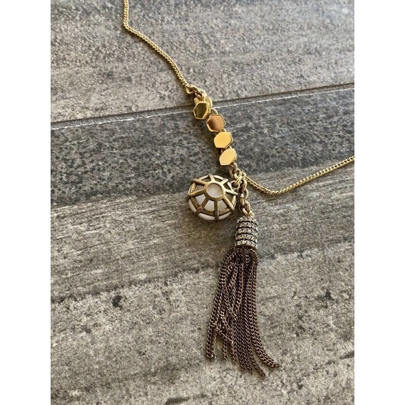 J. Crew Necklace Tussle Gold Tone Chain 30”+2” - Picture 4 of 11